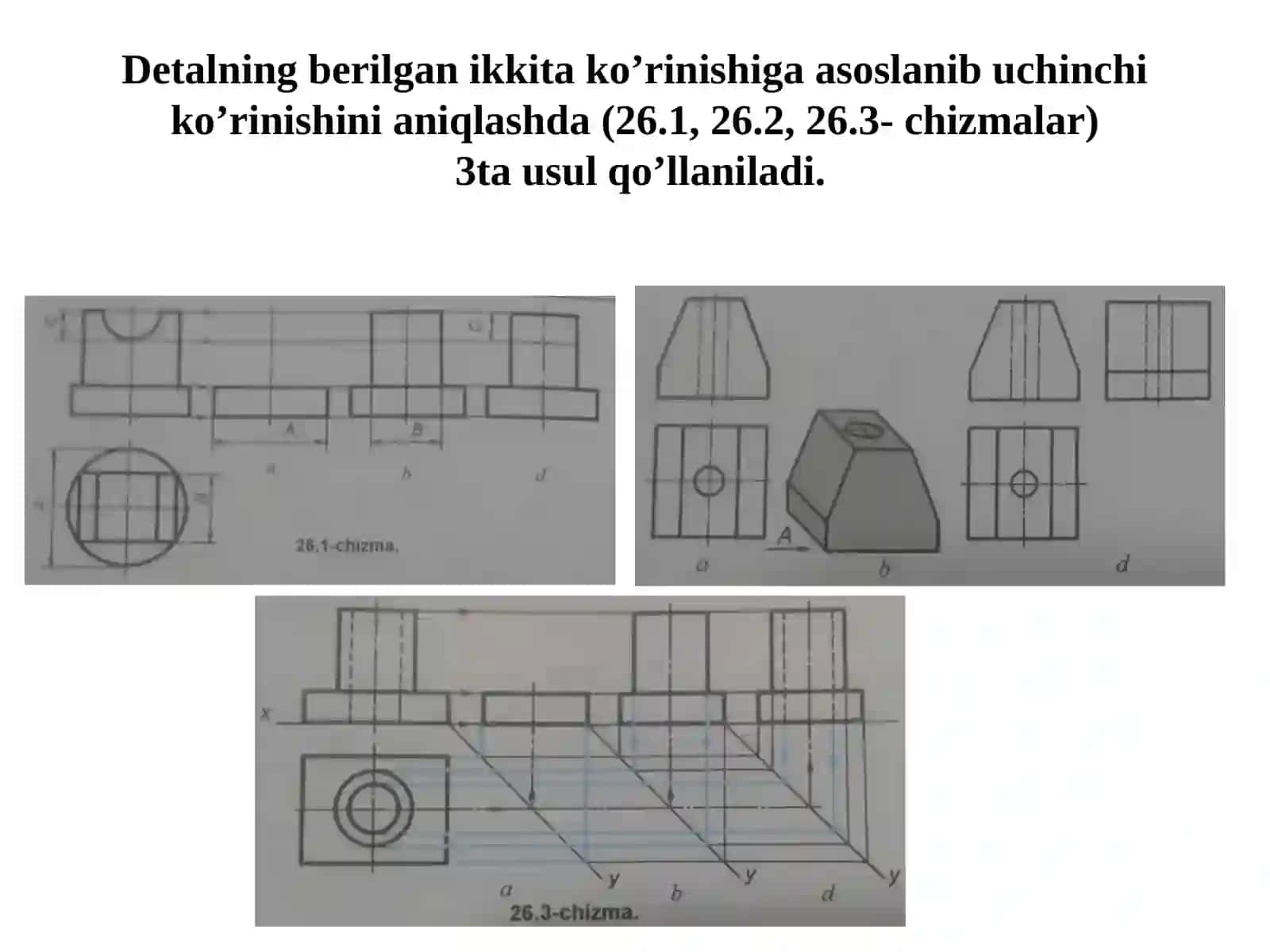 Chizmalarni o‘qish tartibi va qoidalari 3