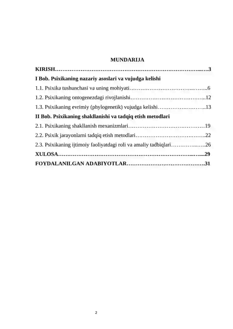 Psixikaning evalyusiyasi va vujudga kelishi        Psixikaning evalyusiyasi va vujudga kelishi 3