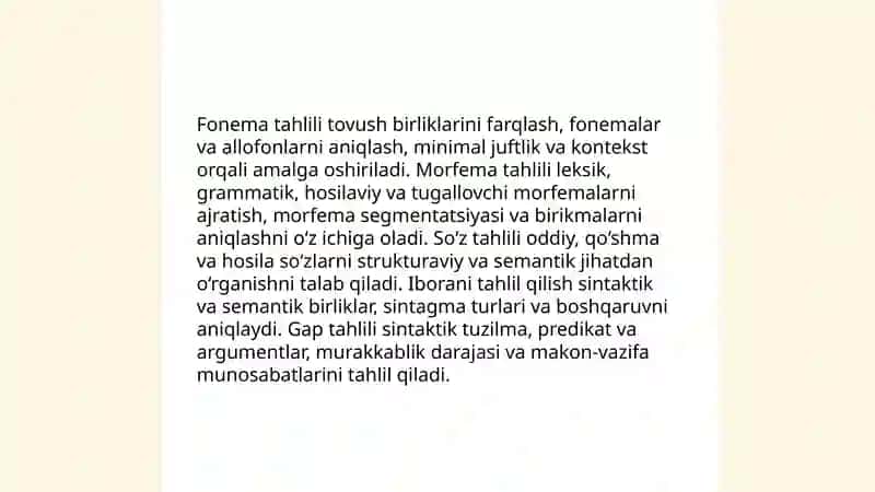 Matnni tashkil etuvchi birliklarni tahlil qilish 3