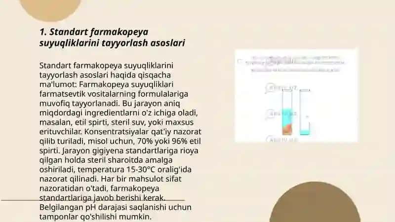 Standart farmokopeya suyuqliklarini tayyorlash 3