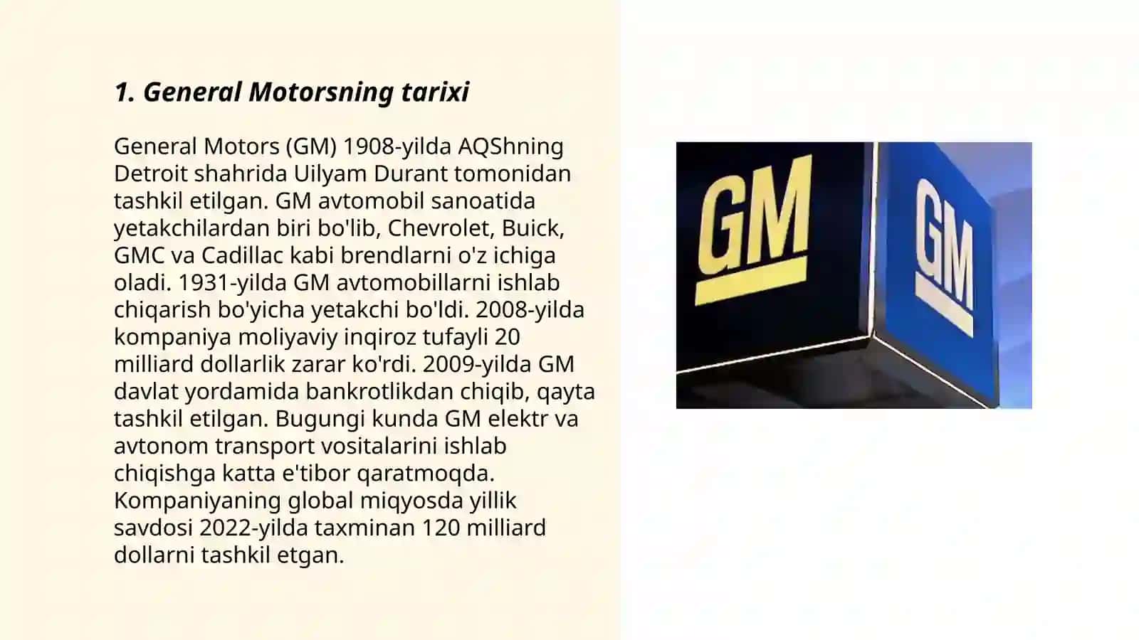 General Motorsning tarixi 3