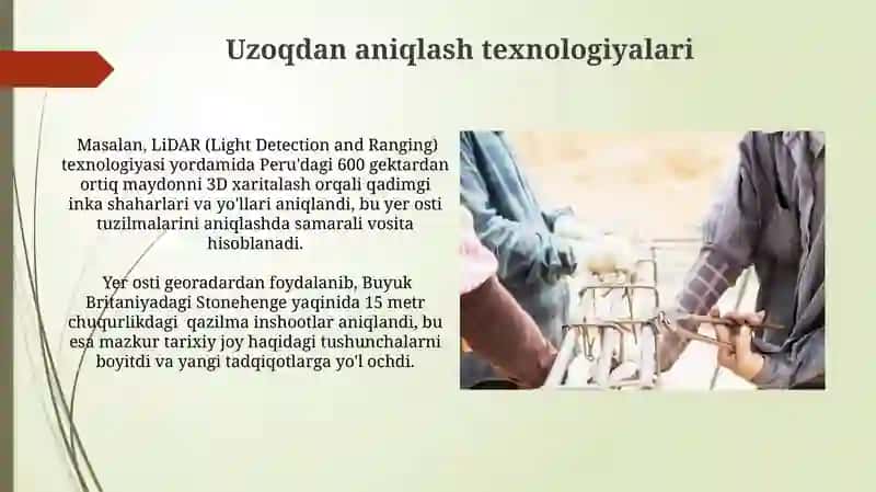 Zamonaviy qurilmalar arxeologiyada 3