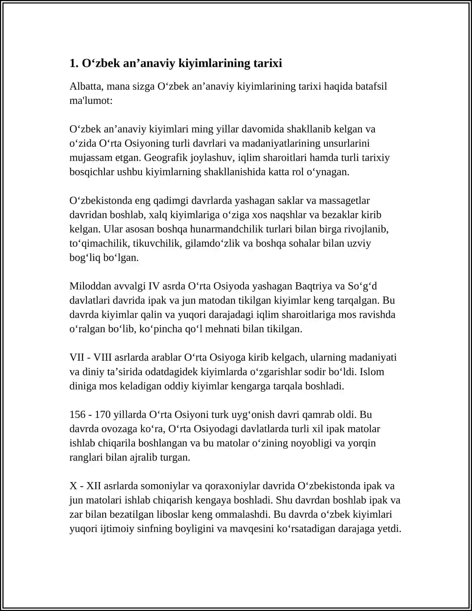 OʻZBEK ANAVIY KIYIMLAR ETIMOLOGIYASI VA ETNOPEDAGOGIK XUSUSIYATLARI 3