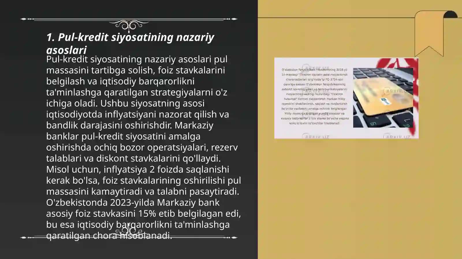 Pul kridit sektorining iqtisodiy taxlili va pragnozi 3