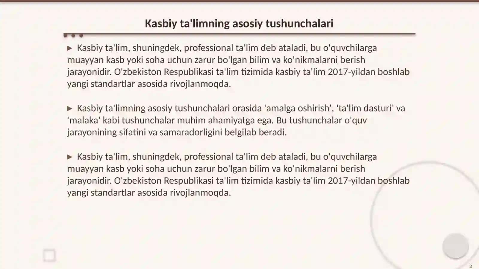 Kasbiy ta'lim mazmuni va texnologiyalari 3
