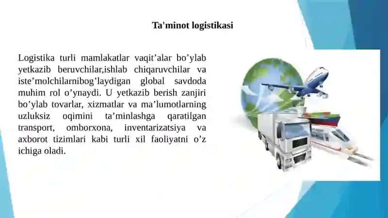 Ta'minot logistikasi TAQSIMOT LOGISTIKASI. OMBORLAR LOGISTIKASI 3