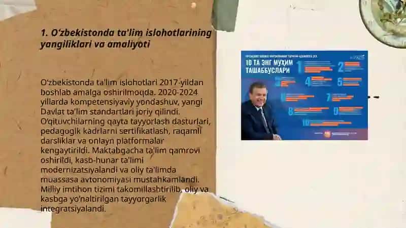 O‘zbekistonda ta'lim islohotlarining yangiliklari va amaliyoti 3