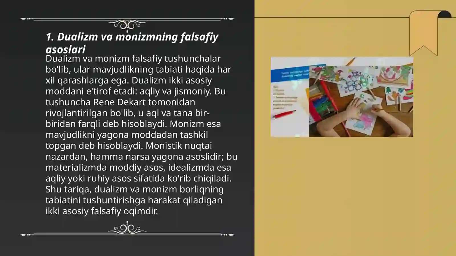 Insonni tushunishga dualizm va monizm nuqtai nazaridan yondashuv 3