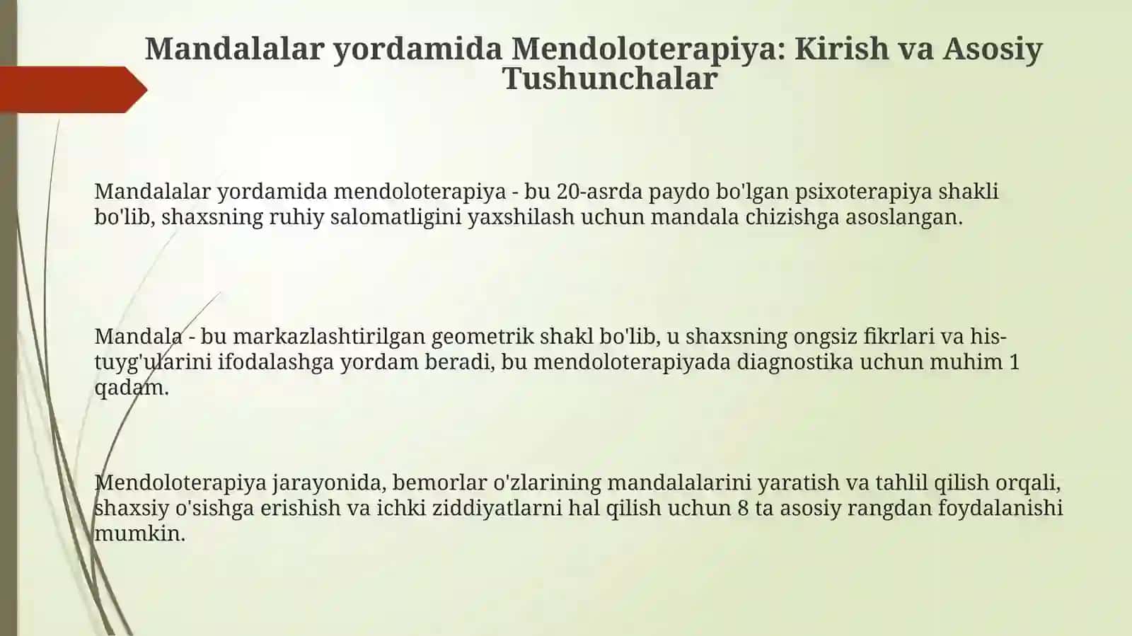 Mandalalar bilan davolash (Mendoloterapiya) 3
