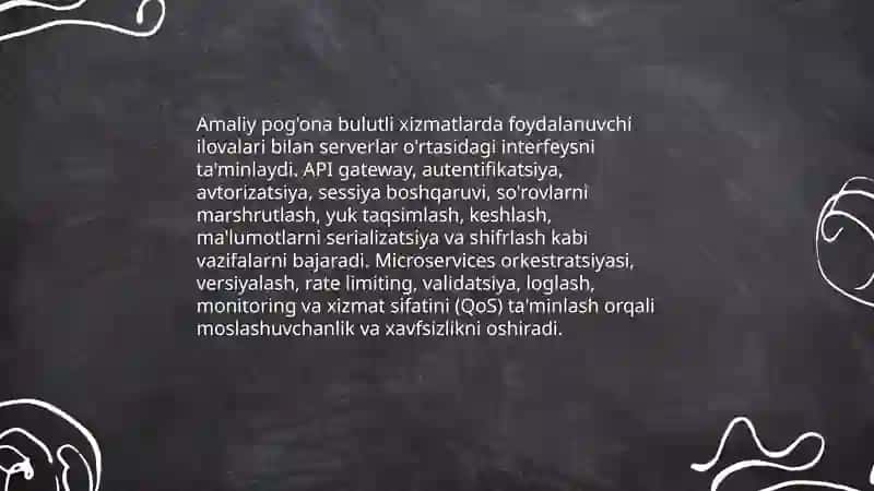 Bulutli xizmatlarda (Cloud Services) amaliy pog'onaning roli 3