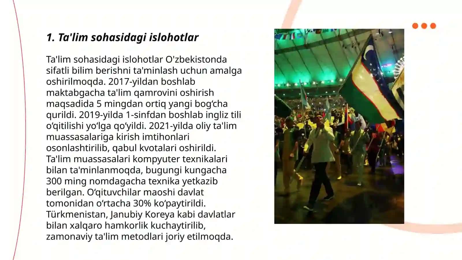 Ta'lim sohasidagi islohotlar 3