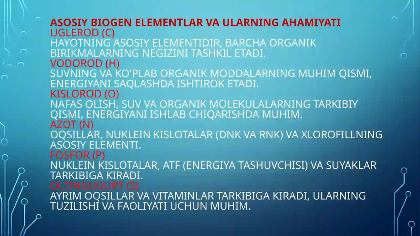 Biogenelementlar kimyosi 3