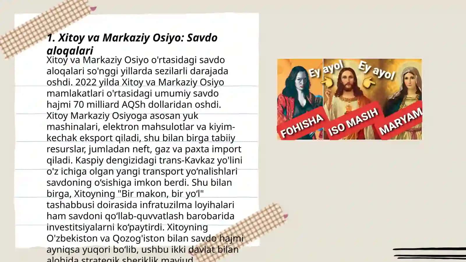 Xitoy va Markaziy Osiyo: Savdo aloqalari 3