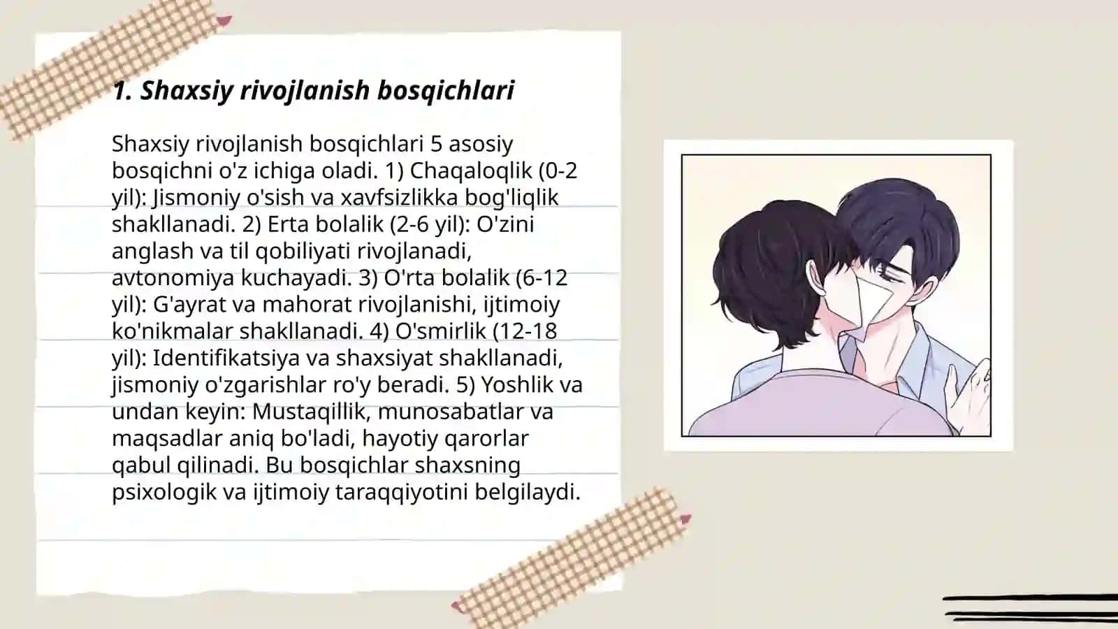Shaxsning rivojlanishi tarbiyasi va ijtimoiylashuvi 3