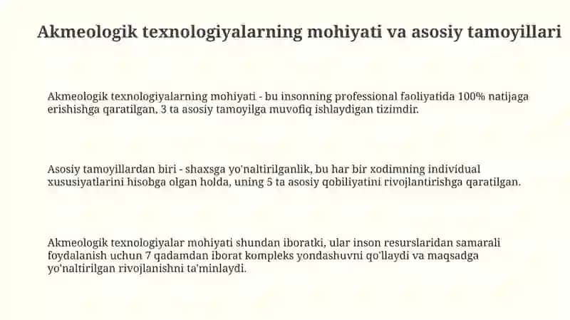 Akmeologik Texnologiyalar 3