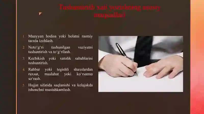 TUSHUNTIRISH XATI VA UNING ZARURIY QISMLARI 3