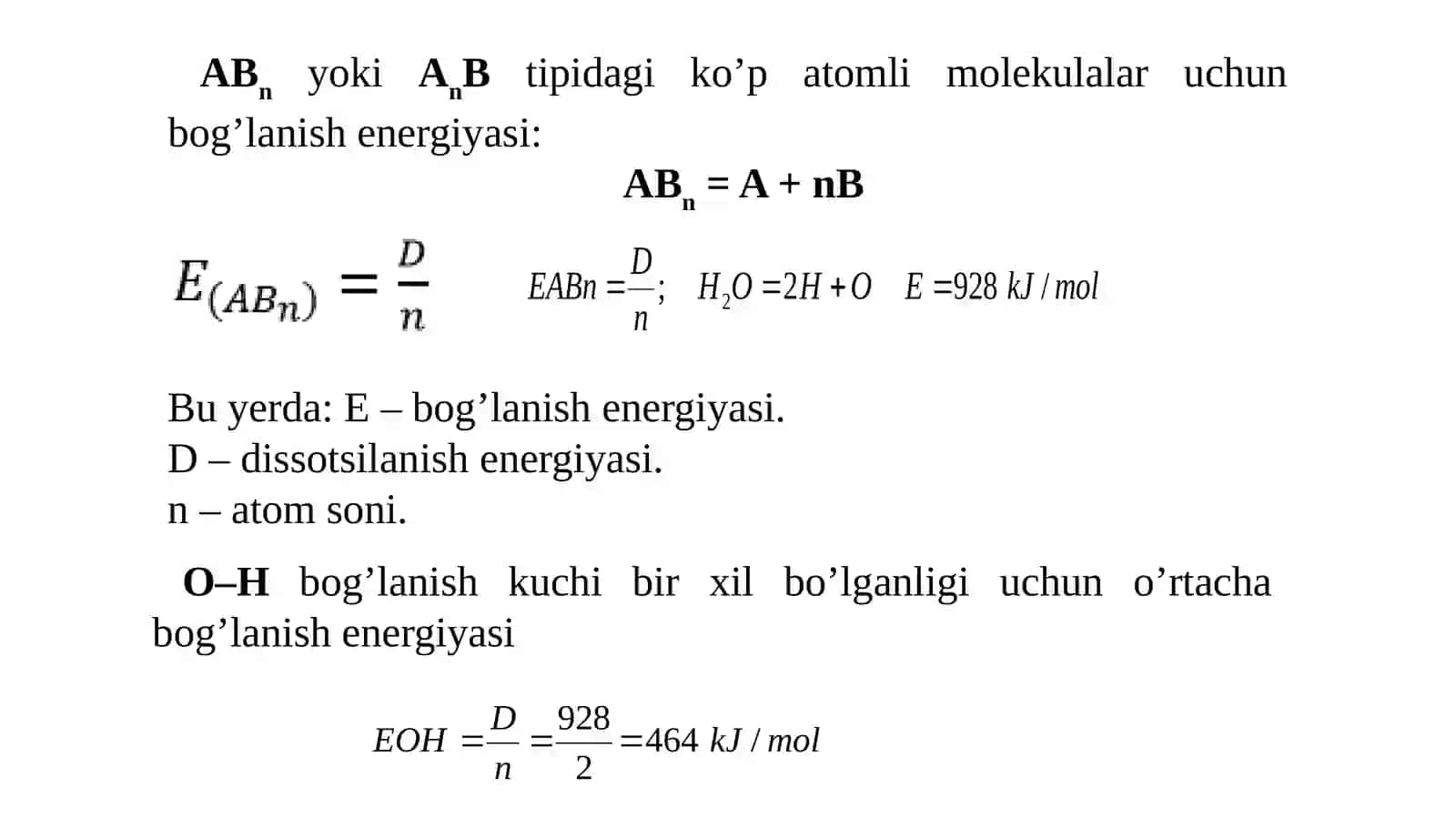 Moddalardagi kimyoviy bog’lanishning xillari 3