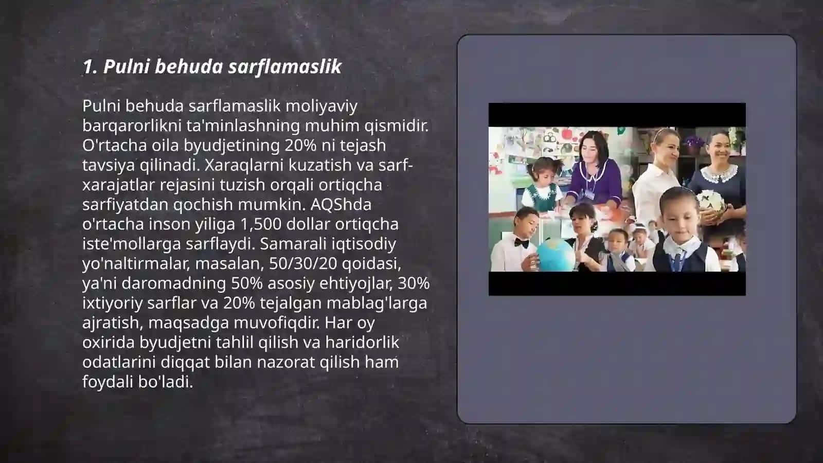 Pulni behuda sarflamaslik 3