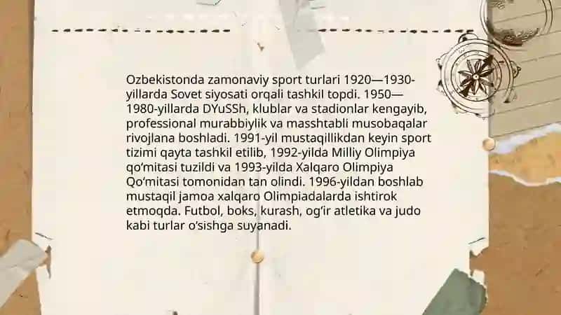 Ozbekistonda zamonaviy sport turlarining rivojlanishi 3