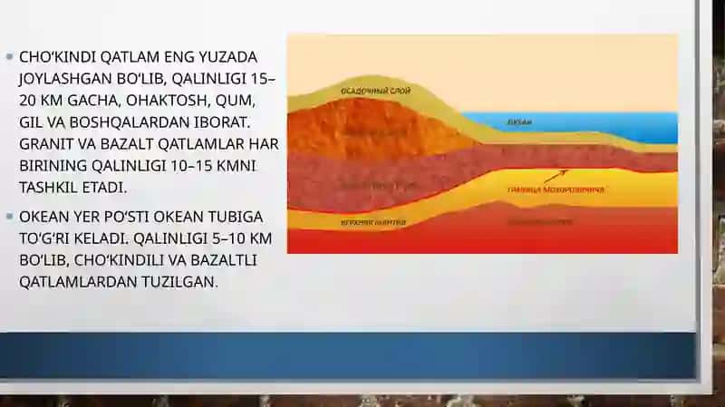 YERNING ICHKI TUZILISHI VA TEKTONIK JARAYONLAR 3