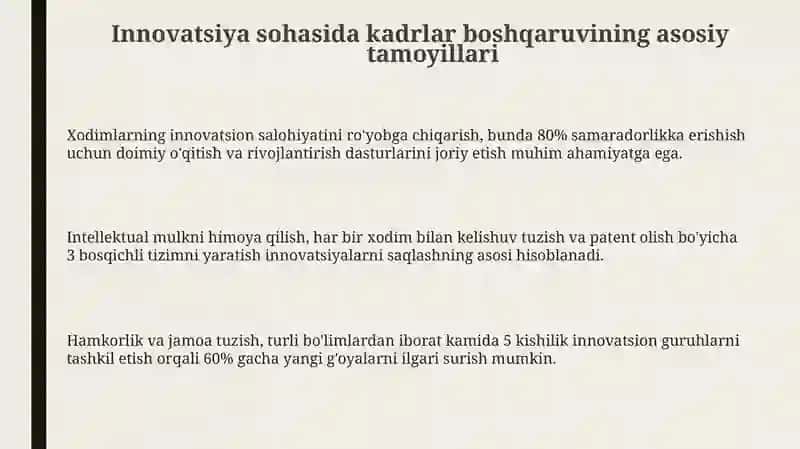 Innovatsion soha kadrlarni boshqarish tizimi 3