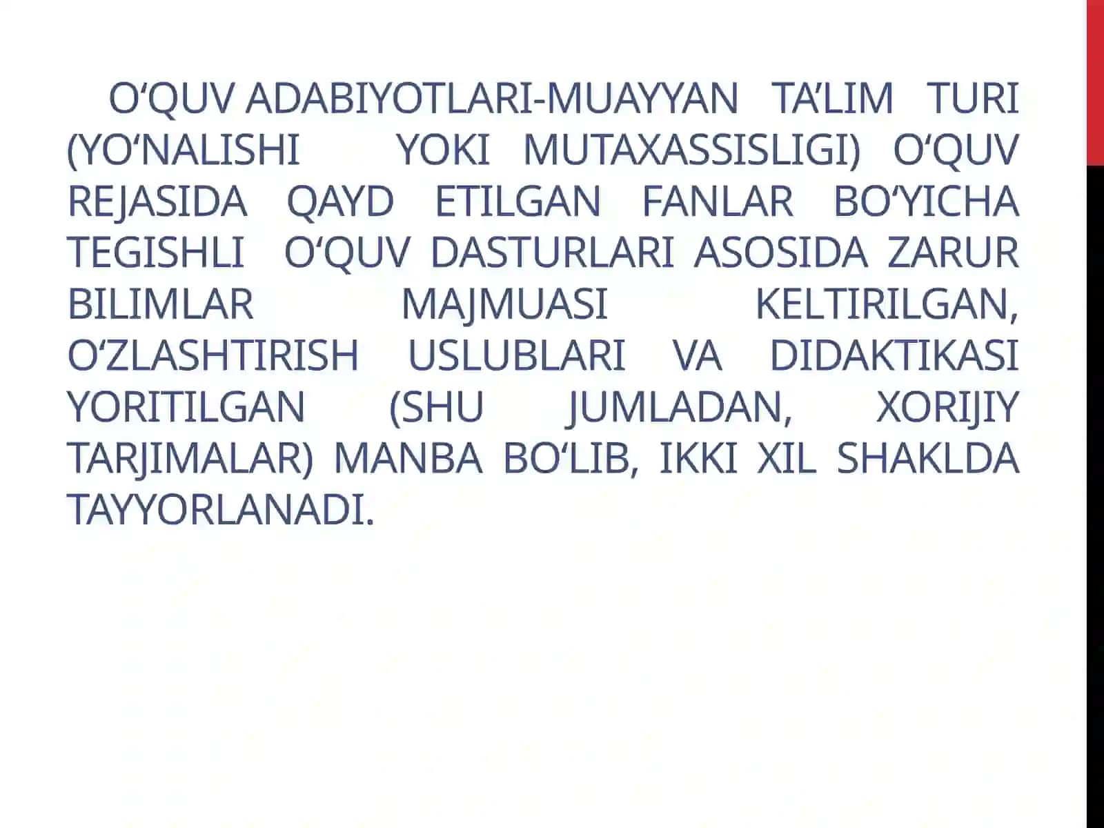 HuquqFANI DARSLIKLARI VA ULARGA QO’YILADIGAN ZAMONAVIY TALABLAR 3