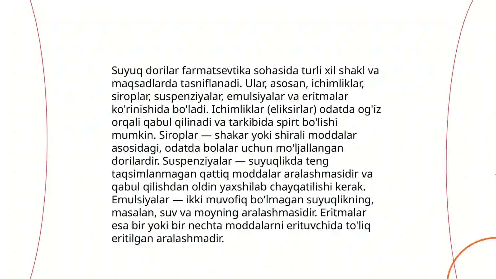 Suyuq dorilarni ekstemporal dori turlari orasida tutgan o'rni 3
