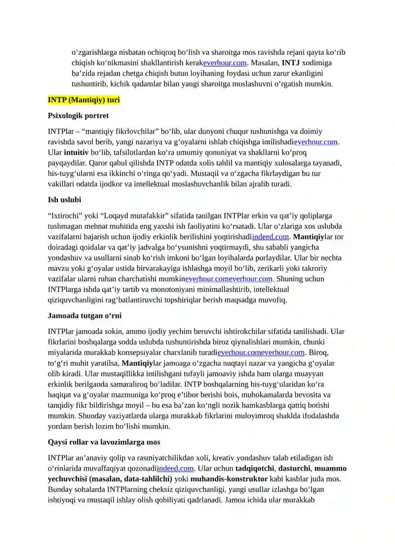 MBTI Turlariga ko‘ra Biznes Psixologik Qo‘llanma 3
