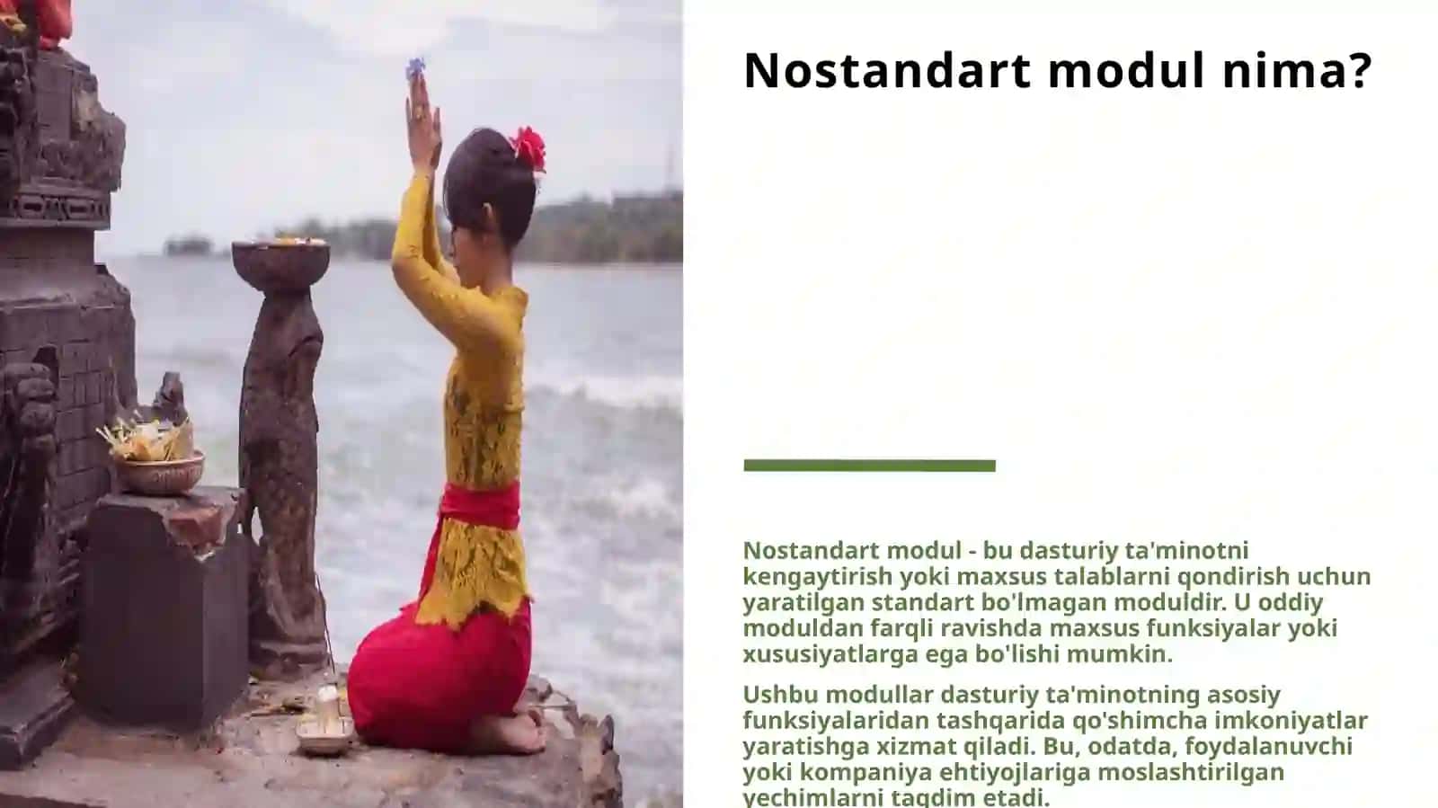 NOSTANDART MODULLARNI YARATISH VA ULARNI DASTURDA 3