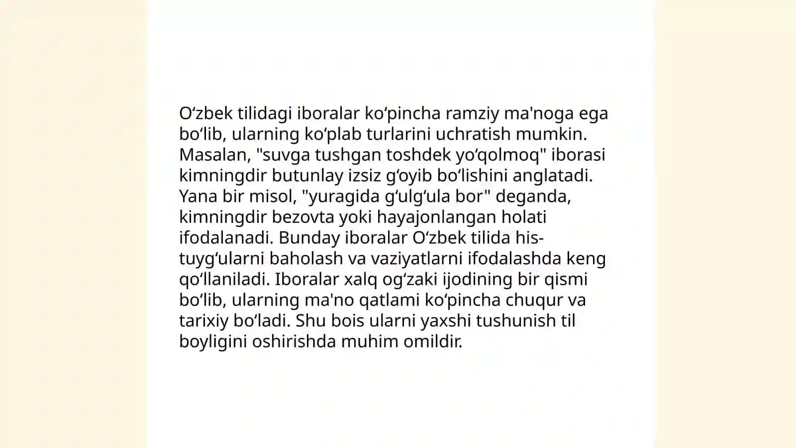 O'zbek tilida iboralar 3