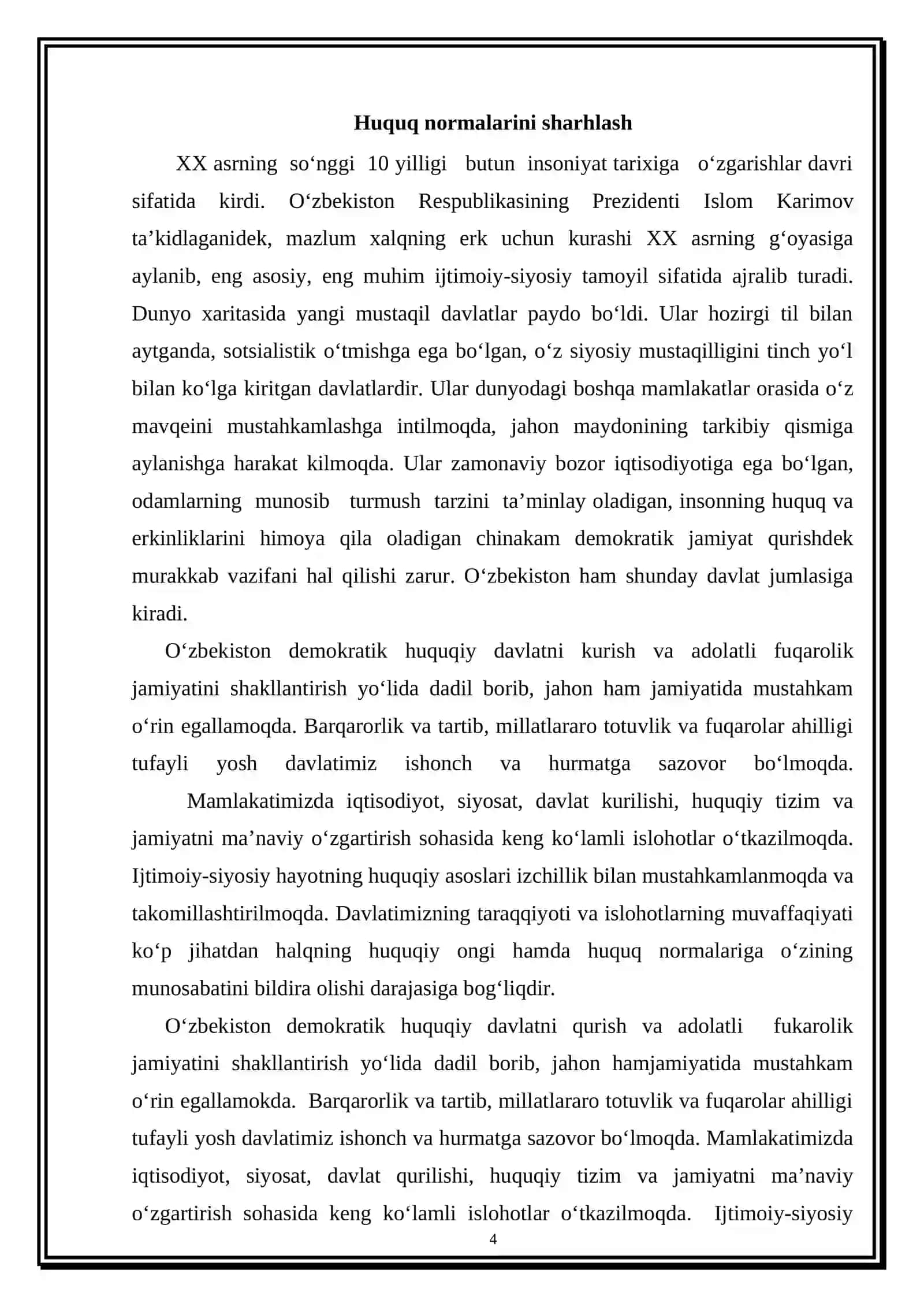 HUQUQ NORMALARINI SHARHLASH 3