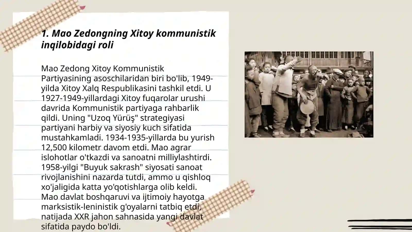 Maozedong Xitoy tarixidagi o'rni 3