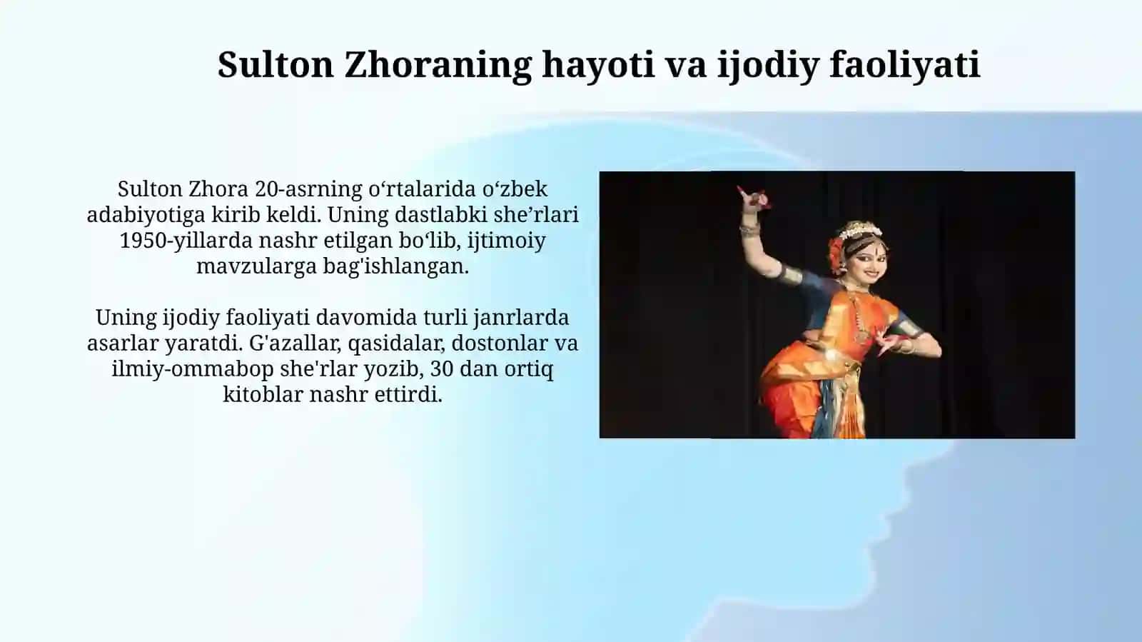 Sulton Jo'raning hayoti va ijodi. Shoirning ilmiy ommabop mavzulardagi she'rlarida g'oyalar haqida 3
