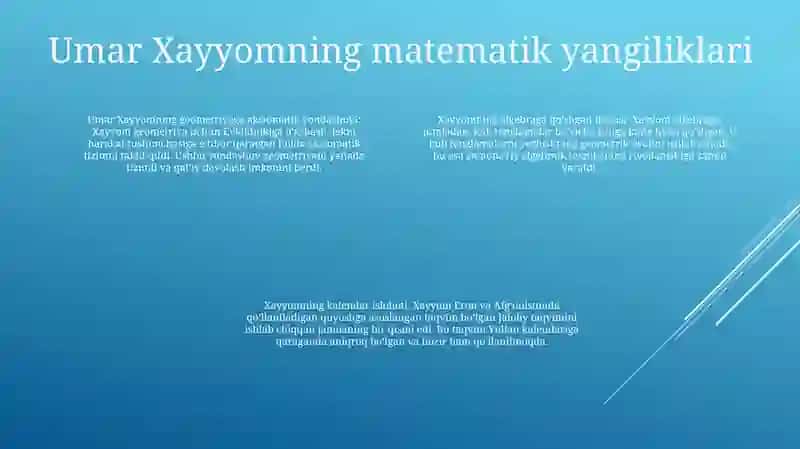 Umar Hayyomning Matematikaga Oid Asarlari Va Ularning Ahamiyati 3