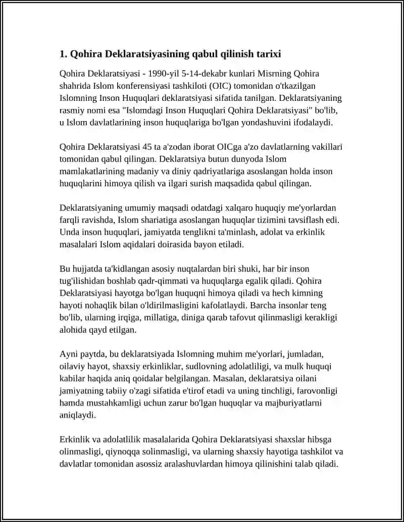 QOHIRA DEKLARATSIYASI TARIXI 3