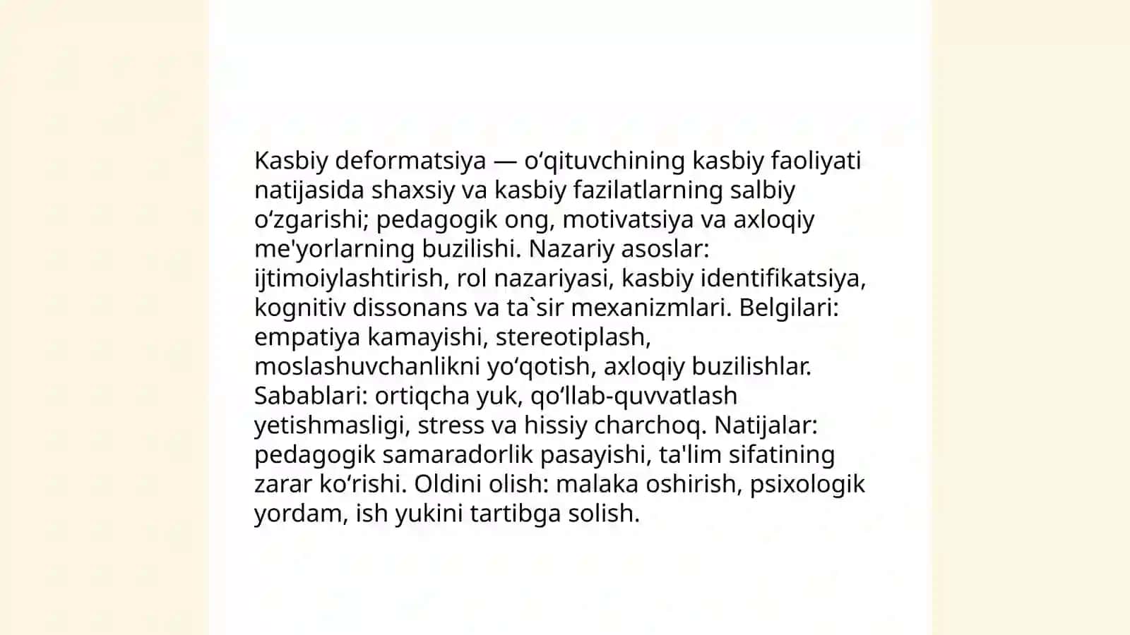 Oʻqituvchi shaxsining kasbiy deformatsiyasi va hissiy charchoq sindromi 3