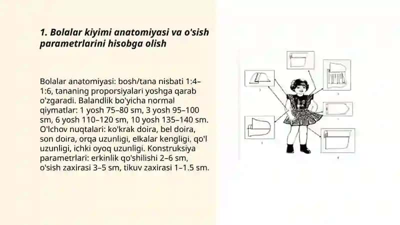 Bolalar kiyimini konstruksiyalash 3