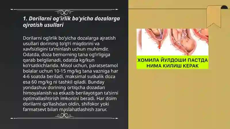 Dorilarni oĝirlik bòyicha dozalarga bólish Maydalash vaaralashtirishasbobi.Elaklar va maydalik darajasi.Hovoncha ólchamlarining maydalash jarayoniga ta'siri. 3