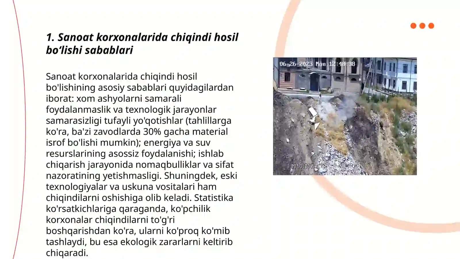Sanoat korxonasida chiqindini hosil bolish meyorini aniqlash 3