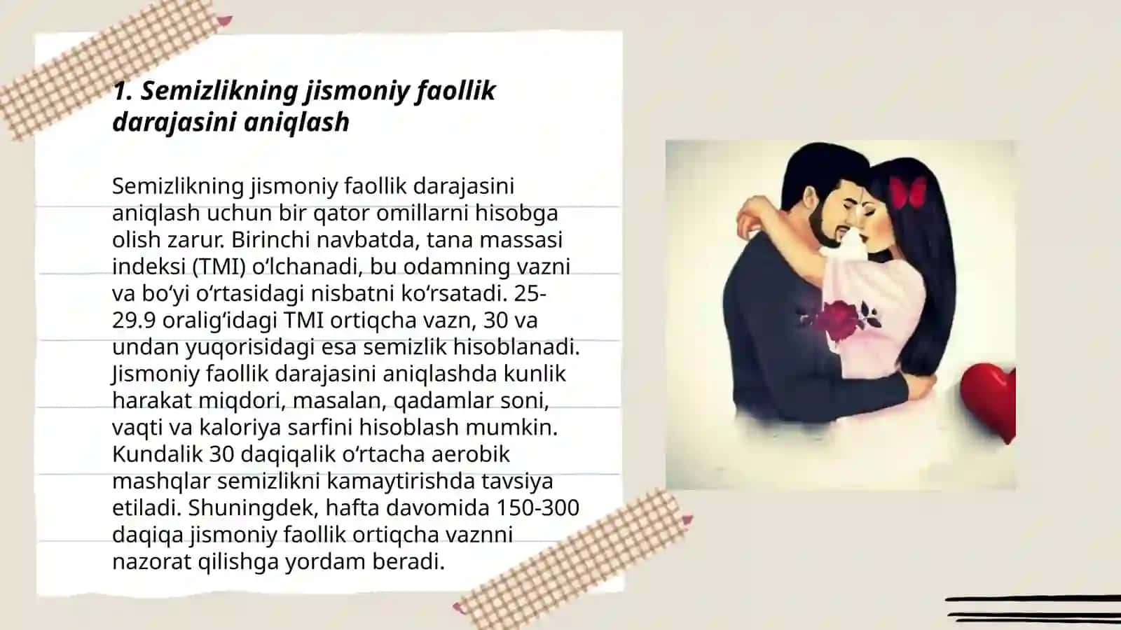 Semizlikning turli darajalarida taxminiy mashqlar majmuasini tuzish; Qandli diabetning yengil shaklida taxminiy mashqlar majmuasini tuzish 3