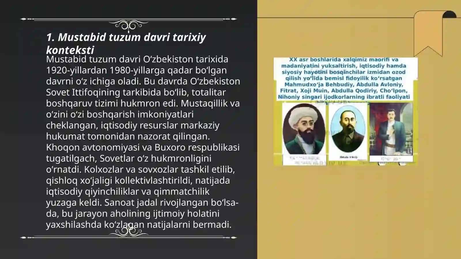 Mustabid tuzum davri ma'naviy tarbiya 3