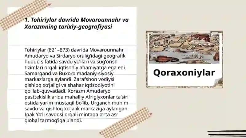 Qoraxitoylar davri tarixiy geografiyasi 3
