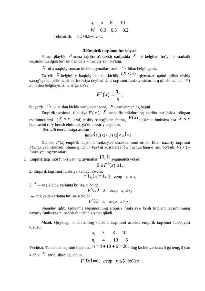 Matematik statistika elementlari 3