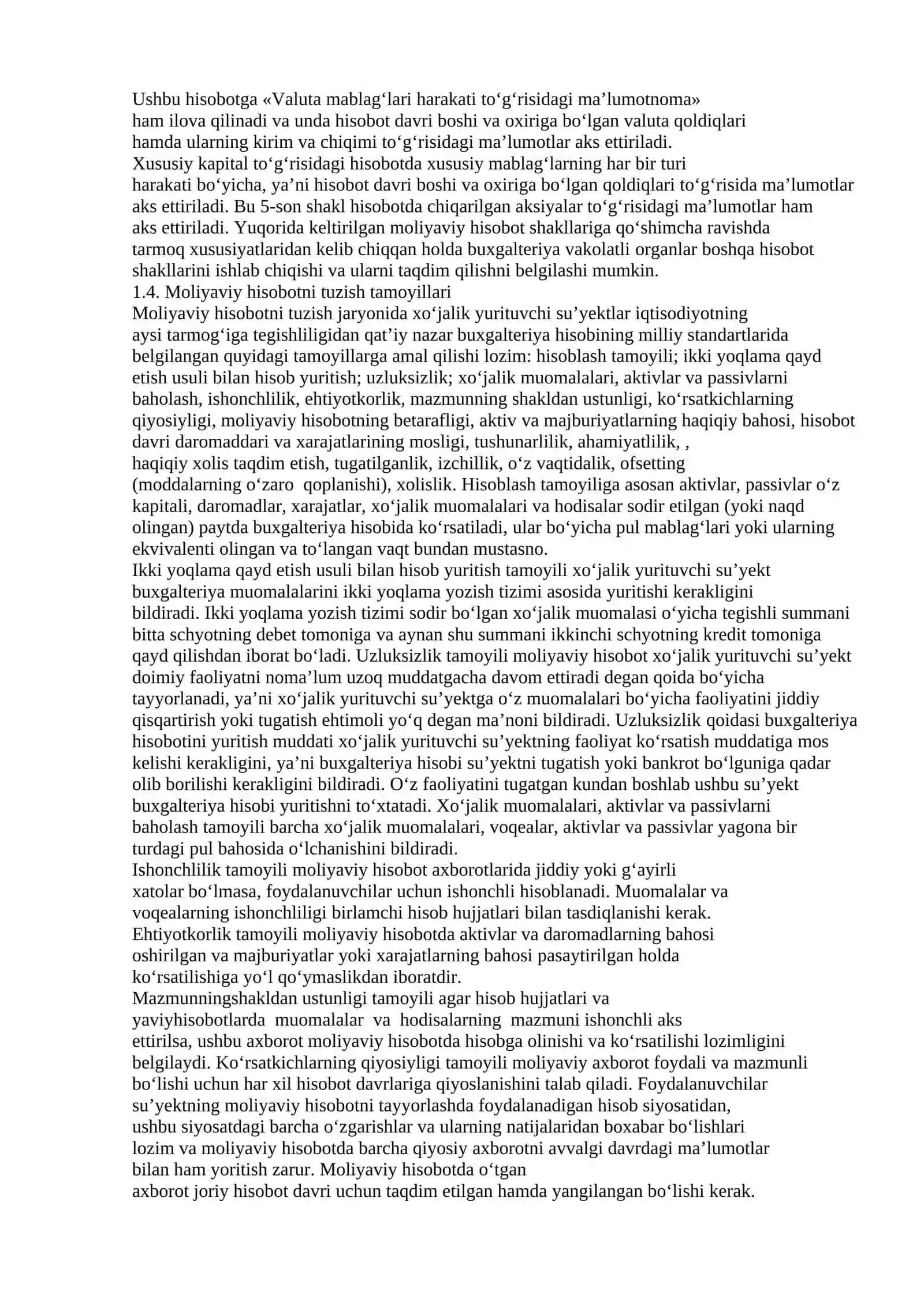 Moliyaviy xisobni yuritish va hisobotini tuzishni tashkil etish 3