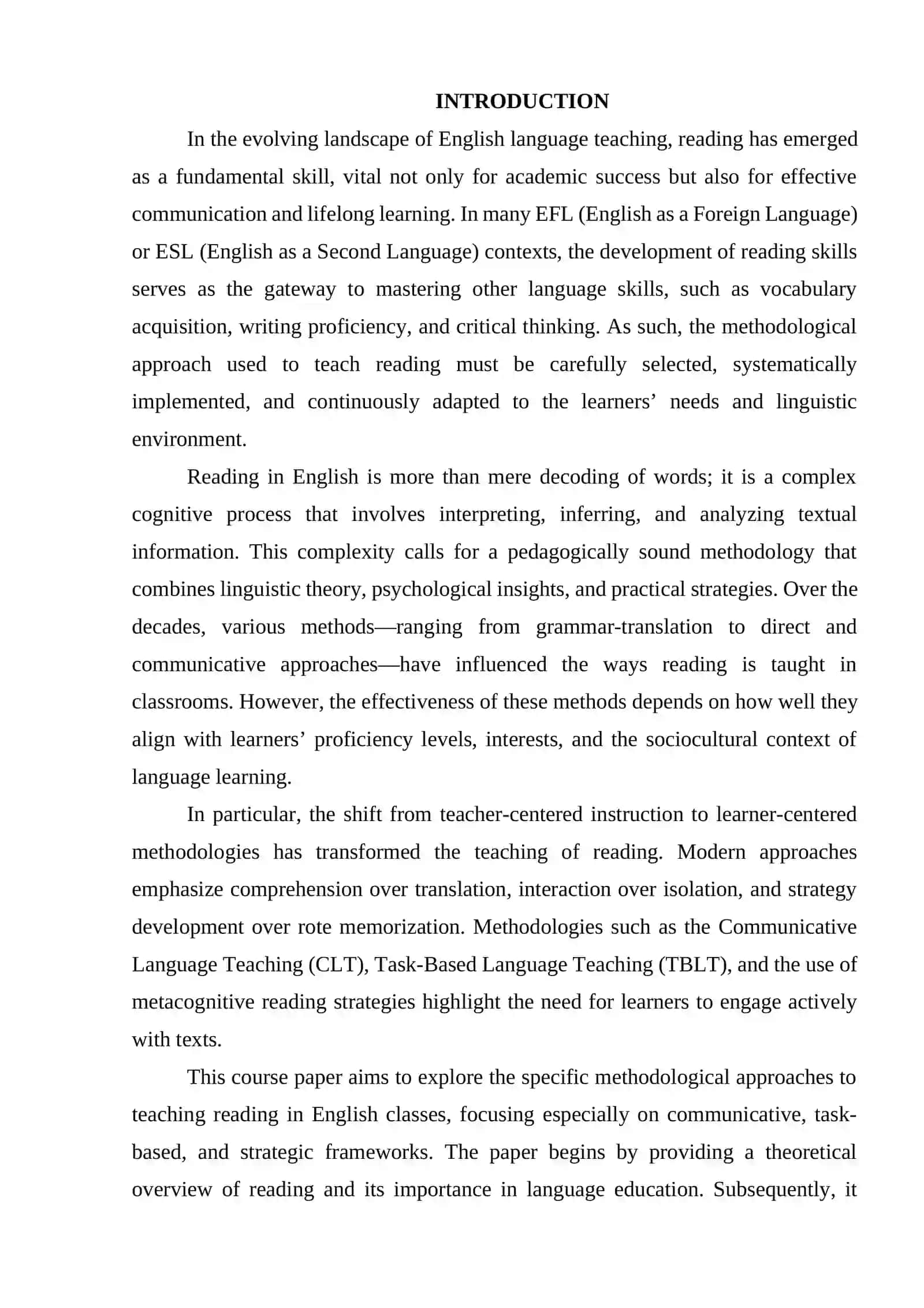 Course Paper on Teaching Writing in English Classes 3