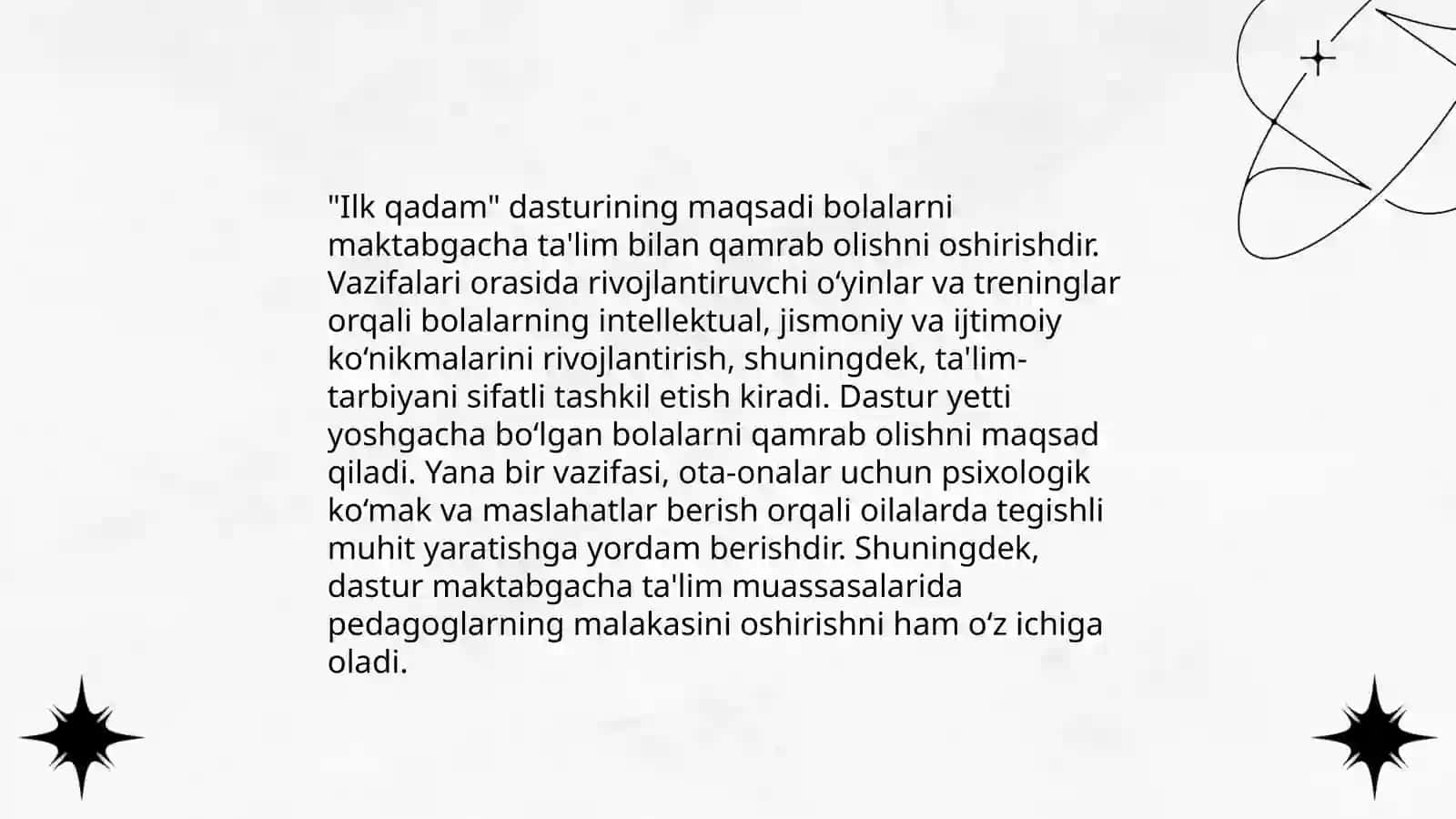 Ilk qadam davlat dasturi 3