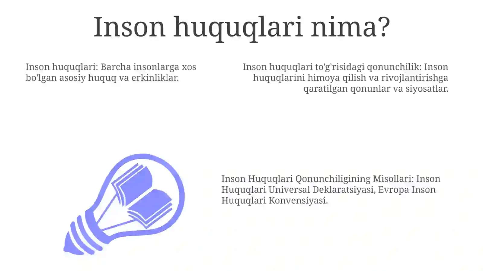 Inson huquqlari to'g'risidagi qonun hujjatlari 3