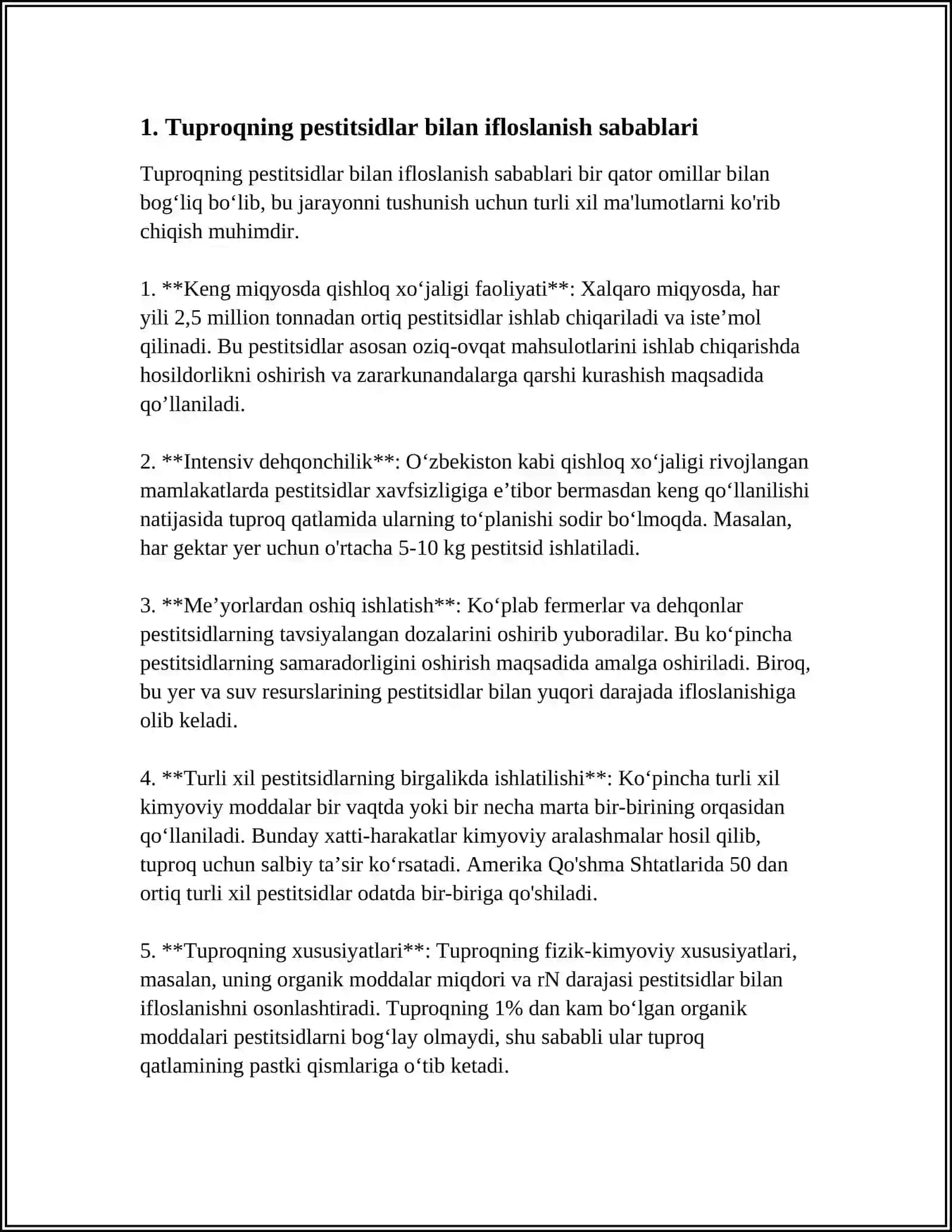 TUPROQLARNING PESTITSIDLAR BILAN IFLOSLANISHI VA ULARNI OLDINI OLISH 3