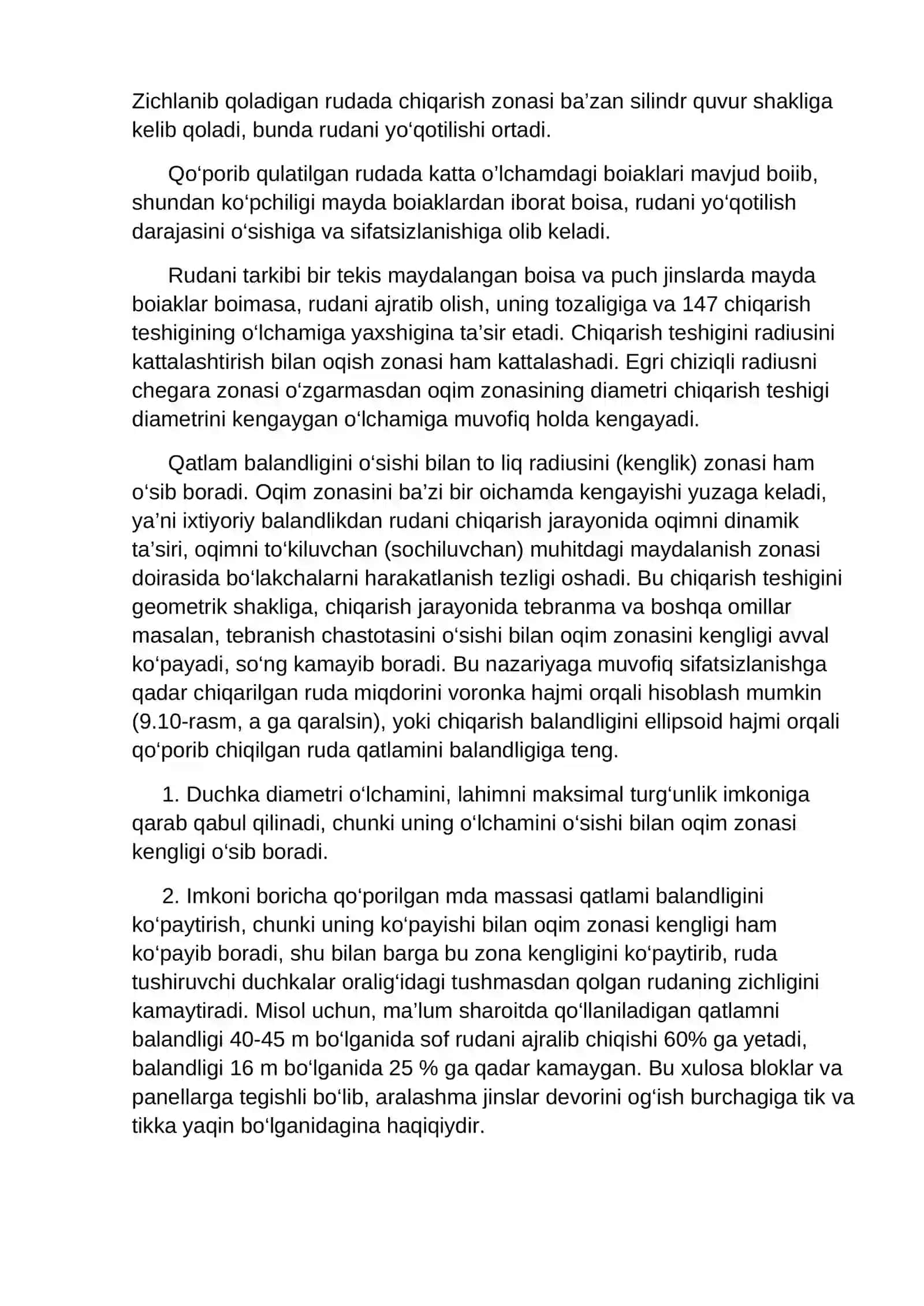 Qavat ostini qulatib qazib olish tizimi 3