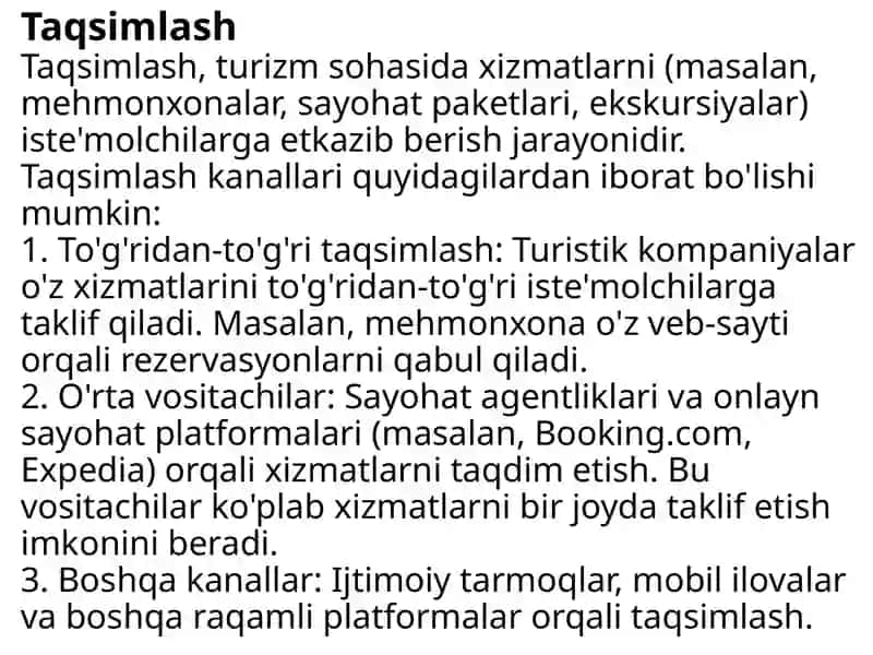 Turizmda  taqsimlash va elektron tijorat 3